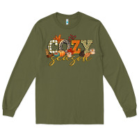 Army Green cozy season Long Sleeve Tee - CowGirlArtShop