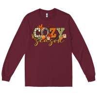 Burgundy cozy season Long Sleeve Tee - CowGirlArtShop