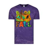 Cloud Purple Hello Fall Vintage Tee - NancyCooperArtShop