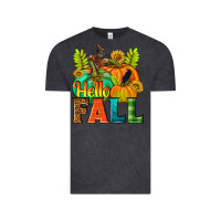 Vintage Black Hello Fall Vintage Tee - NancyCooperArtShop