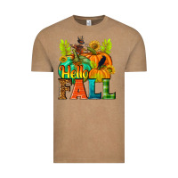 Vintage Coffee Hello Fall Vintage Tee - NancyCooperArtShop