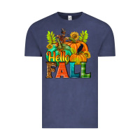 Vintage Denim Hello Fall Vintage Tee - NancyCooperArtShop
