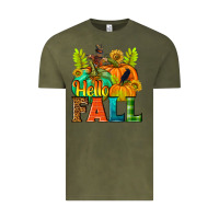 Vintage Olive Hello Fall Vintage Tee - NancyCooperArtShop