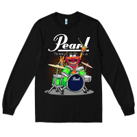 Black animal drummer pearl drums Long Sleeve Tee - lanVoArt