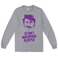 Heather Grey gogol bordello start wearing purple Long Sleeve Tee - lanVoArt