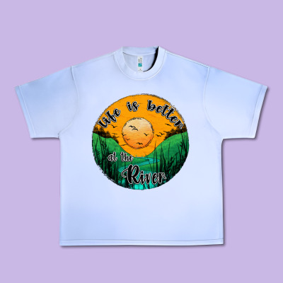 Life Is Better At The River Urban Heavy Tee Designed By Jahusdesignshop