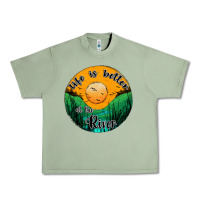 Oil Green life is better at the river Urban Heavy Tee - JahusDesignShop