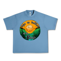 Pebble Blue life is better at the river Urban Heavy Tee - JahusDesignShop