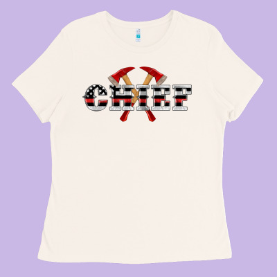 Firefighter Chief Ladies Tee Designed By Artiststas