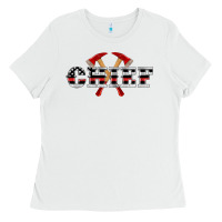 White firefighter chief Ladies Tee - Artiststas