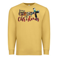 Antique Gold keep christ in christmas Premium Sweatshirt - CowhideDigitalArt