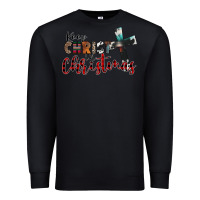 Black keep christ in christmas Premium Sweatshirt - CowhideDigitalArt