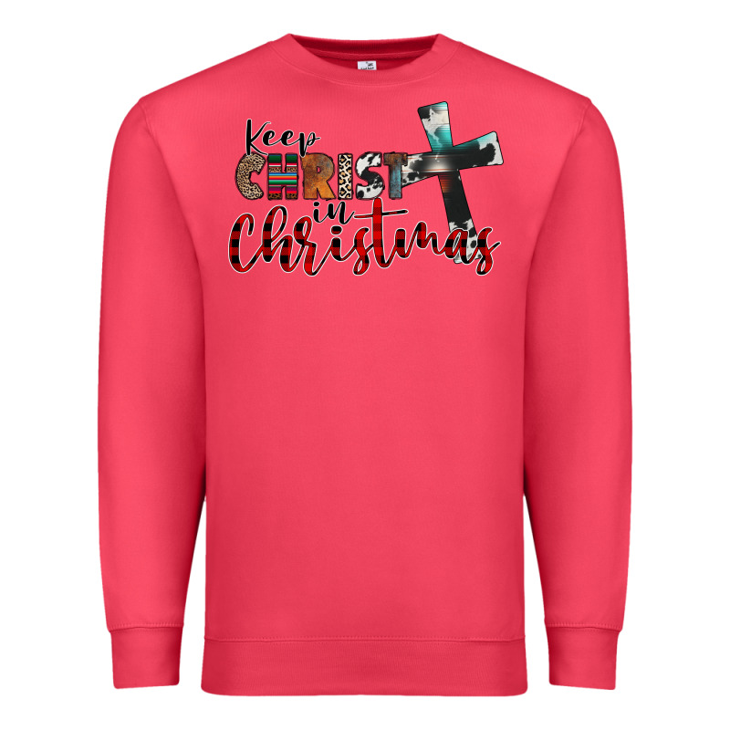 Keep Christ In Christmas Premium Sweatshirt by CowhideDigitalArt | Teevron
