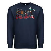 Navy keep christ in christmas Premium Sweatshirt - CowhideDigitalArt