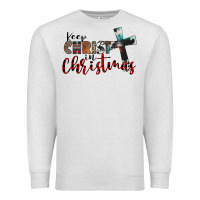 Oatmeal Heather keep christ in christmas Premium Sweatshirt - CowhideDigitalArt