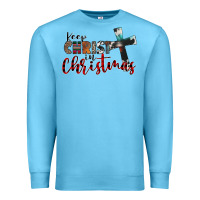 Ocean Blue keep christ in christmas Premium Sweatshirt - CowhideDigitalArt