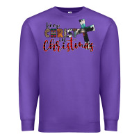 Purple keep christ in christmas Premium Sweatshirt - CowhideDigitalArt