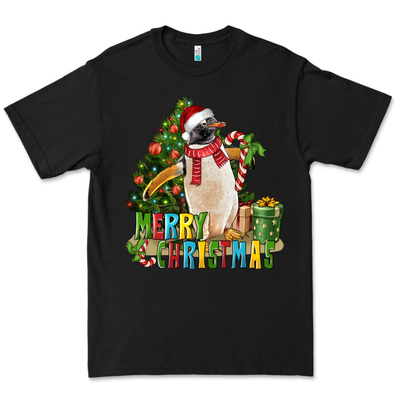 Merry Christmas Penguin Premium Tee by LillyAllenDesigns | Teevron