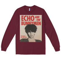 Burgundy echo and the bunnymen Long Sleeve Tee - lanVoArt
