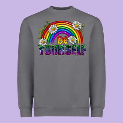 Be Yourself Pride Lgbtq Heavyweight Sweatshirt Designed By Bundleandbundleshop