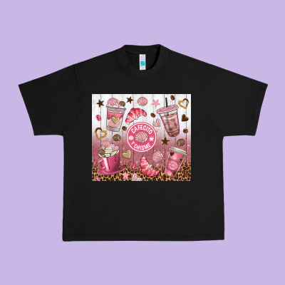 Cafecito Y Chisme With Leopard Tumbler Tbs Urban Heavy Tee Designed By Tumblerdesignbyshophia