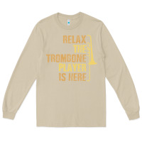 Mushroom relax the trombone player is here gift trombone gifts Long Sleeve Tee - lanVoArt
