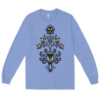 Colony Blue haunted mansion wallpaper Long Sleeve Tee - lanVoArt