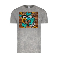 Cloud Rock turquoise sunflower hearts Vintage Tee - Jasminsmagicworld