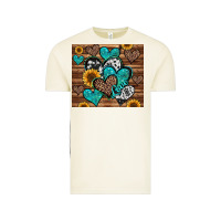 Vintage Arctic turquoise sunflower hearts Vintage Tee - Jasminsmagicworld