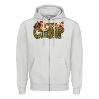 Dove Grey Summer Camp Zipper Hoodie - CowhideDigitalArt