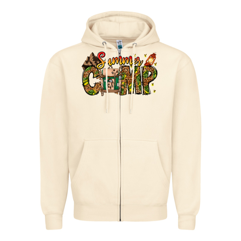 Summer Camp Zipper Hoodie by CowhideDigitalArt | Teevron
