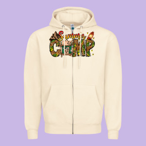 Summer Camp Zipper Hoodie Designed By Cowhidedigitalart