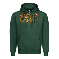Sports Green Summer Camp Zipper Hoodie - CowhideDigitalArt