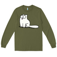Army Green simon's cat 1 Long Sleeve Tee - lanVoArt