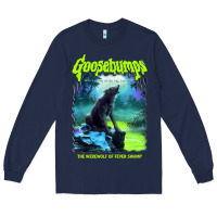 Navy r.l. stine goosebumps nightmare halloween werewolf fever swamp essenti Long Sleeve Tee - lanVoArt