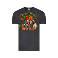 Vintage Black Stressed blessed pumpkin spice obsessed Fall Vintage Tee - NancyCooperArtShop