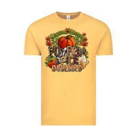 Vintage Mustard Stressed blessed pumpkin spice obsessed Fall Vintage Tee - NancyCooperArtShop