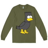 Army Green bart as edgar allen poe raven nevermore halloween Long Sleeve Tee - lanVoArt
