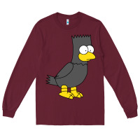 Burgundy bart as edgar allen poe raven nevermore halloween Long Sleeve Tee - lanVoArt