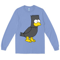Bart As Edgar Allen Poe Raven Nevermore Halloween Long Sleeve Tee | Teevron