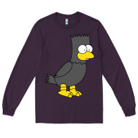 Plum bart as edgar allen poe raven nevermore halloween Long Sleeve Tee - lanVoArt