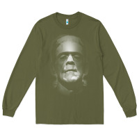 Army Green frankenstein monster boris karloff face Long Sleeve Tee - lanVoArt