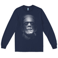 Navy frankenstein monster boris karloff face Long Sleeve Tee - lanVoArt