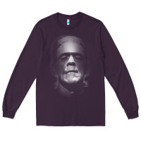Plum frankenstein monster boris karloff face Long Sleeve Tee - lanVoArt