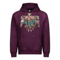 Mauve Wine gypsy soul thunderbird Urban Hoodie - BarkalooDesign