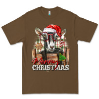 Cacao Merry Christmas Alpine Goat Premium Tee - LillyAllenDesigns