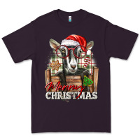 Plum Merry Christmas Alpine Goat Premium Tee - LillyAllenDesigns