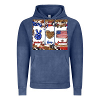 Vintage Denim peace love america Vintage Hoodie - TumblerDesignByShophia