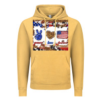 Vintage Mustard peace love america Vintage Hoodie - TumblerDesignByShophia
