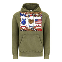 Vintage Olive peace love america Vintage Hoodie - TumblerDesignByShophia